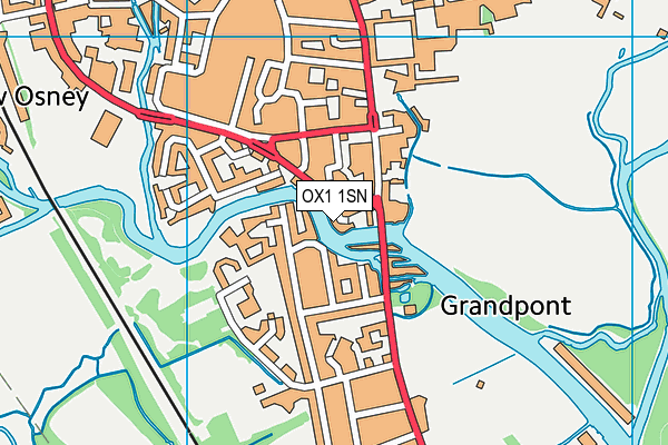 OX1 1SN map - OS VectorMap District (Ordnance Survey)