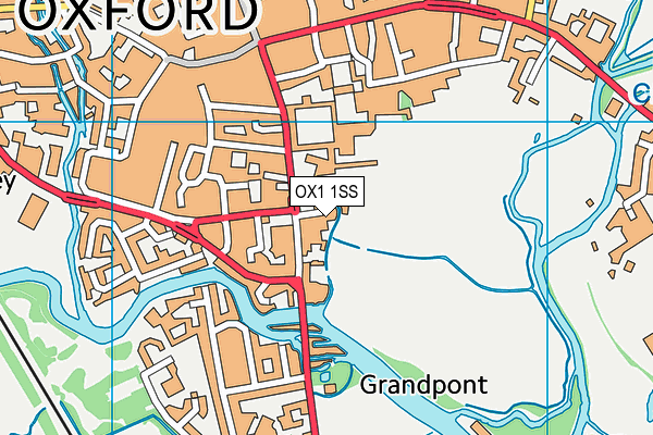 OX1 1SS map - OS VectorMap District (Ordnance Survey)