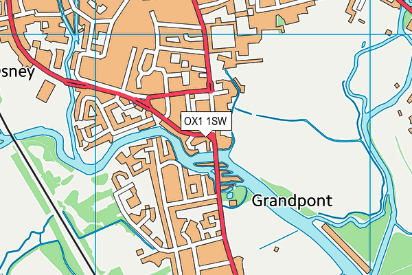OX1 1SW map - OS VectorMap District (Ordnance Survey)