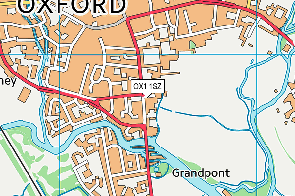 OX1 1SZ map - OS VectorMap District (Ordnance Survey)