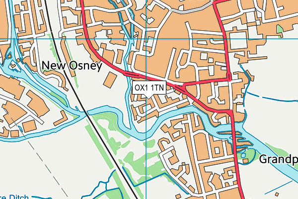 OX1 1TN map - OS VectorMap District (Ordnance Survey)