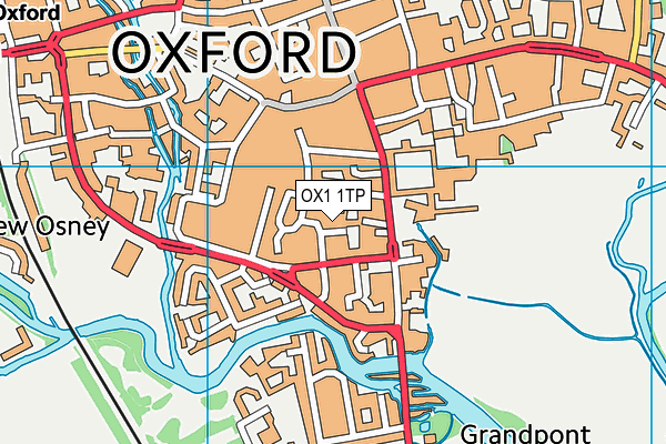 OX1 1TP map - OS VectorMap District (Ordnance Survey)