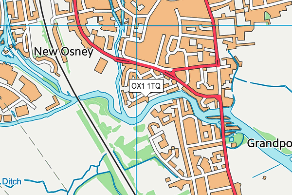 OX1 1TQ map - OS VectorMap District (Ordnance Survey)