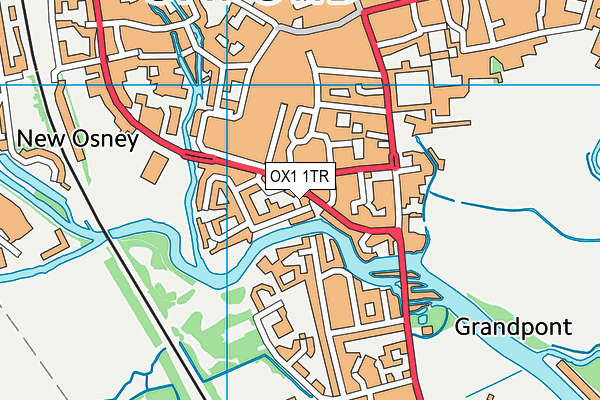 OX1 1TR map - OS VectorMap District (Ordnance Survey)