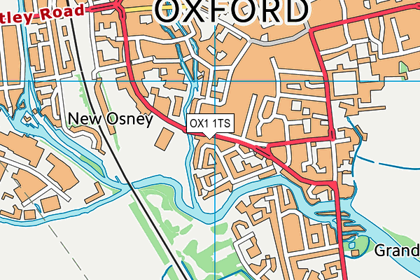 OX1 1TS map - OS VectorMap District (Ordnance Survey)