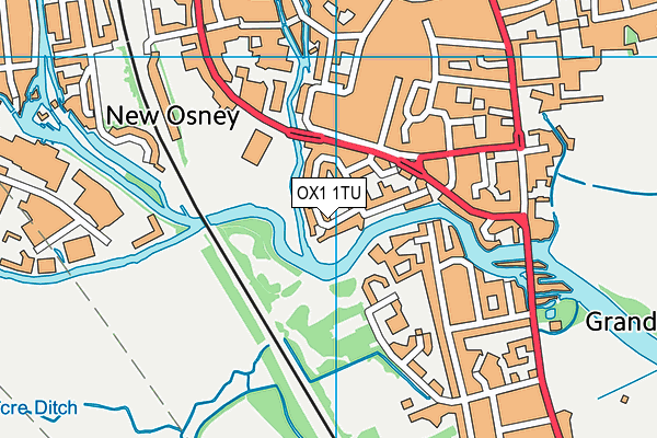 OX1 1TU map - OS VectorMap District (Ordnance Survey)
