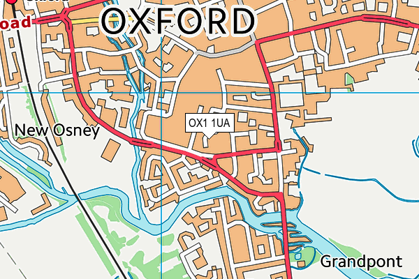 OX1 1UA map - OS VectorMap District (Ordnance Survey)