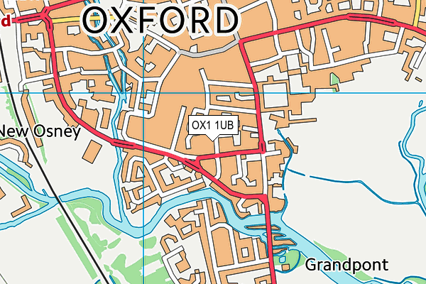 OX1 1UB map - OS VectorMap District (Ordnance Survey)