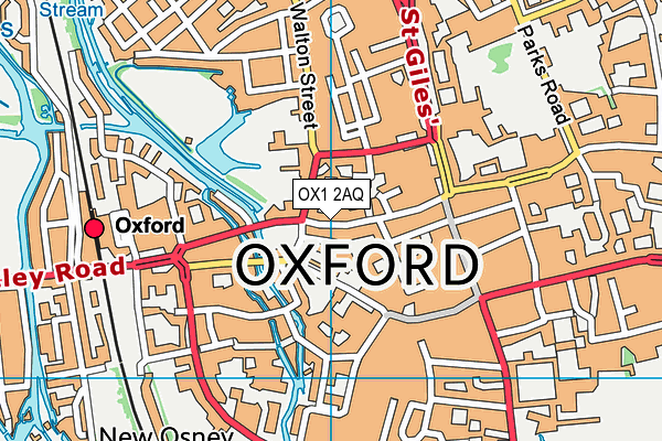 OX1 2AQ map - OS VectorMap District (Ordnance Survey)