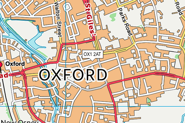 OX1 2AT map - OS VectorMap District (Ordnance Survey)
