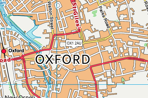 OX1 2AU map - OS VectorMap District (Ordnance Survey)