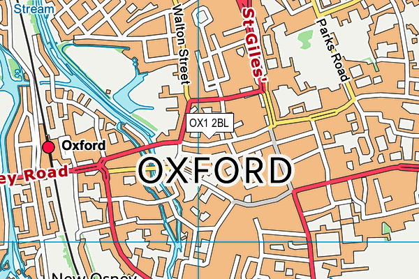 OX1 2BL map - OS VectorMap District (Ordnance Survey)