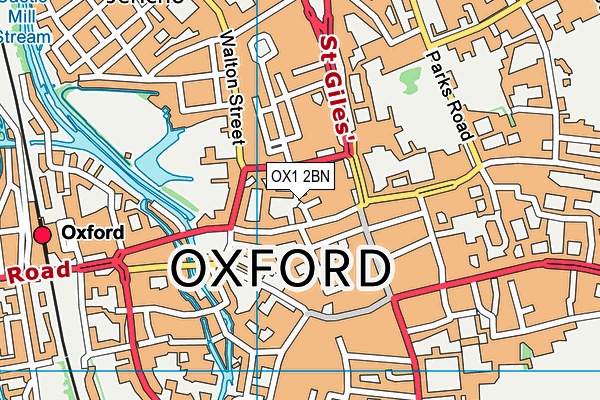 OX1 2BN map - OS VectorMap District (Ordnance Survey)