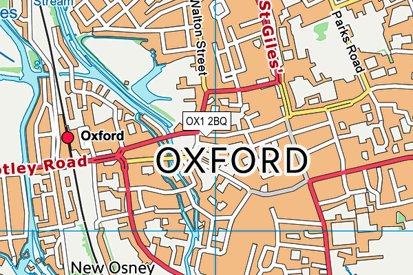 OX1 2BQ map - OS VectorMap District (Ordnance Survey)