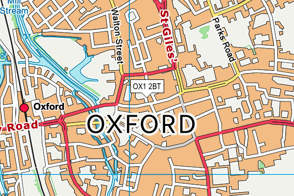 OX1 2BT map - OS VectorMap District (Ordnance Survey)