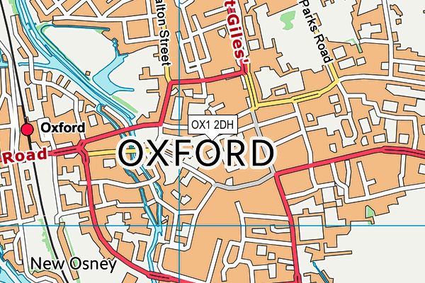OX1 2DH map - OS VectorMap District (Ordnance Survey)