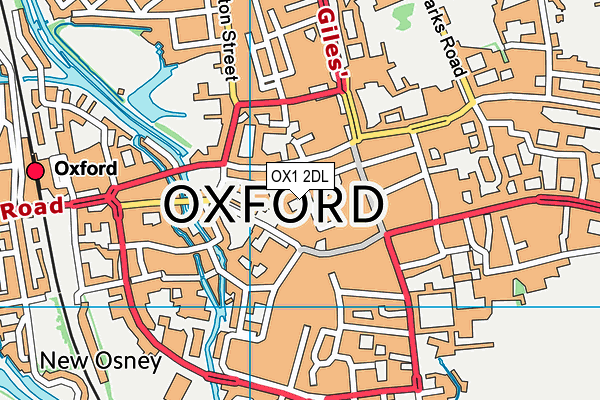 OX1 2DL map - OS VectorMap District (Ordnance Survey)