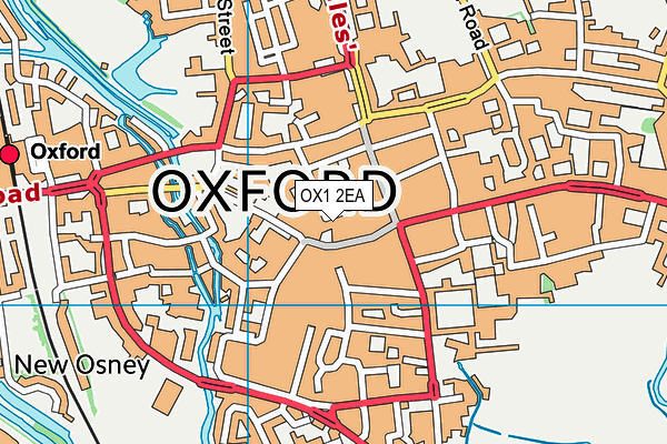 OX1 2EA map - OS VectorMap District (Ordnance Survey)