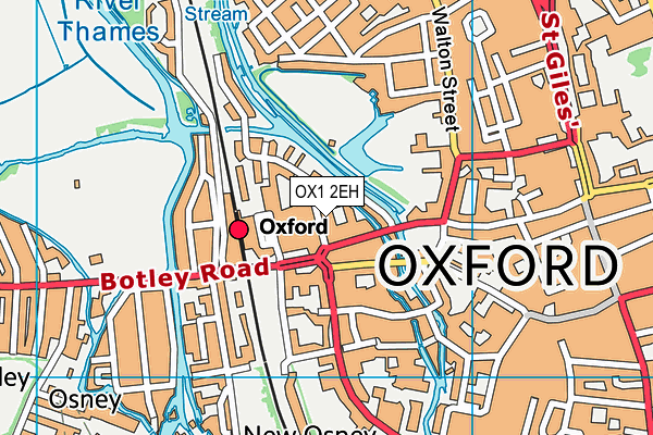 OX1 2EH map - OS VectorMap District (Ordnance Survey)
