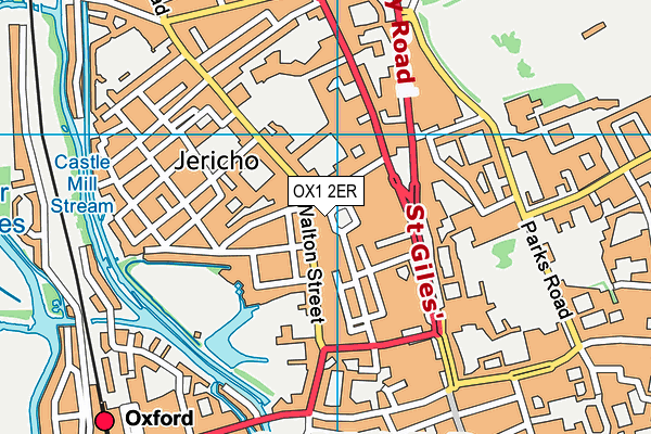 OX1 2ER map - OS VectorMap District (Ordnance Survey)