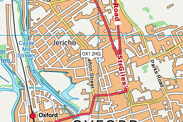 OX1 2HQ map - OS VectorMap District (Ordnance Survey)