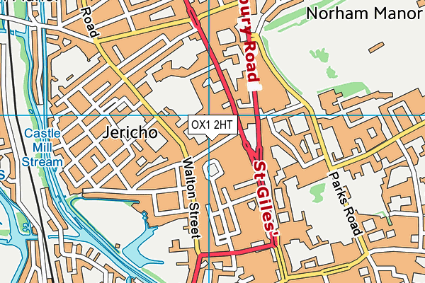 OX1 2HT map - OS VectorMap District (Ordnance Survey)