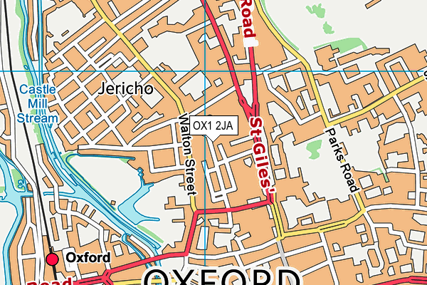 OX1 2JA map - OS VectorMap District (Ordnance Survey)