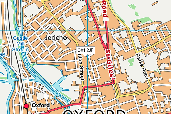 OX1 2JF map - OS VectorMap District (Ordnance Survey)