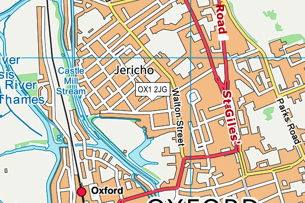 OX1 2JG map - OS VectorMap District (Ordnance Survey)