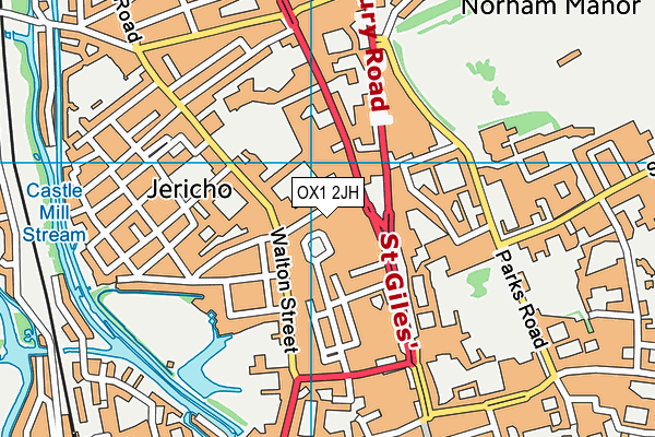 OX1 2JH map - OS VectorMap District (Ordnance Survey)