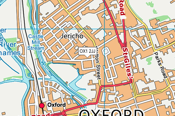 OX1 2JJ map - OS VectorMap District (Ordnance Survey)
