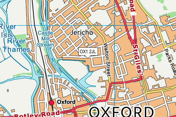 OX1 2JL map - OS VectorMap District (Ordnance Survey)