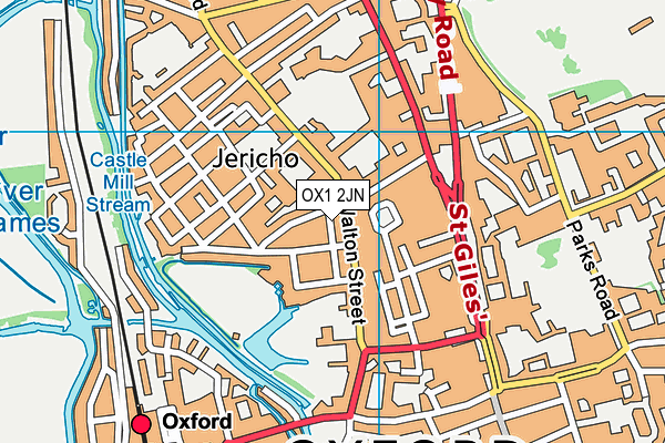 OX1 2JN map - OS VectorMap District (Ordnance Survey)