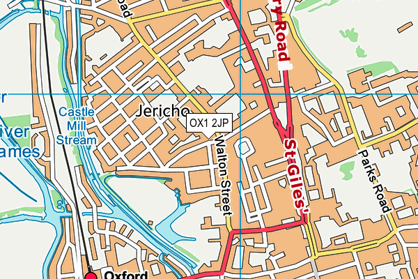 OX1 2JP map - OS VectorMap District (Ordnance Survey)