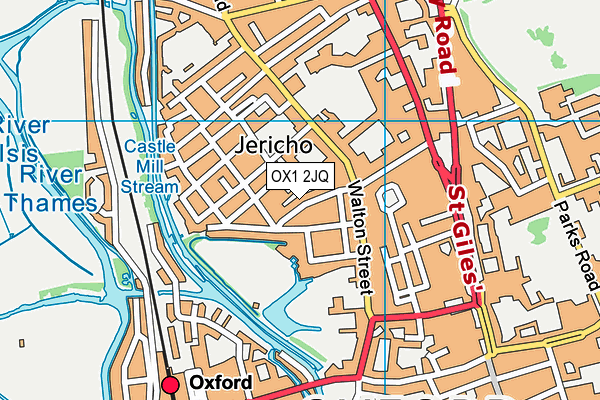 OX1 2JQ map - OS VectorMap District (Ordnance Survey)