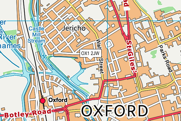 OX1 2JW map - OS VectorMap District (Ordnance Survey)
