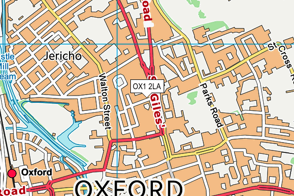 OX1 2LA map - OS VectorMap District (Ordnance Survey)