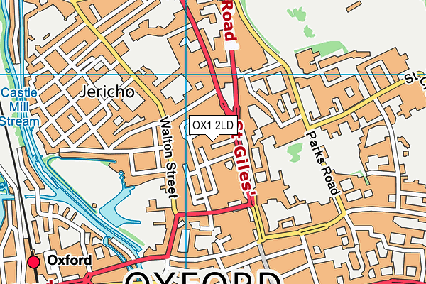 OX1 2LD map - OS VectorMap District (Ordnance Survey)