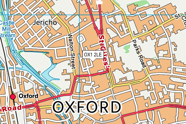OX1 2LE map - OS VectorMap District (Ordnance Survey)