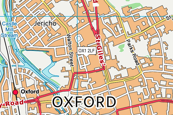 OX1 2LF map - OS VectorMap District (Ordnance Survey)