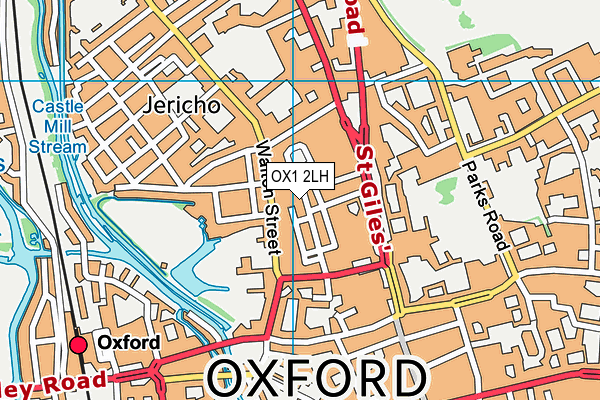 OX1 2LH map - OS VectorMap District (Ordnance Survey)