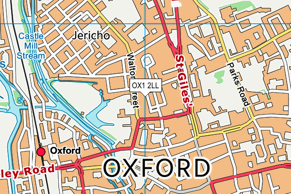 OX1 2LL map - OS VectorMap District (Ordnance Survey)
