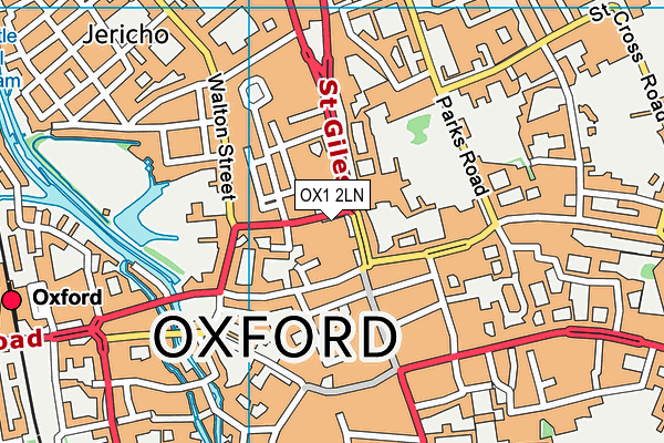 OX1 2LN map - OS VectorMap District (Ordnance Survey)