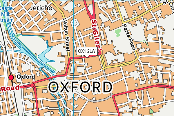 OX1 2LW map - OS VectorMap District (Ordnance Survey)
