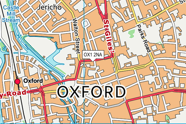 OX1 2NA map - OS VectorMap District (Ordnance Survey)