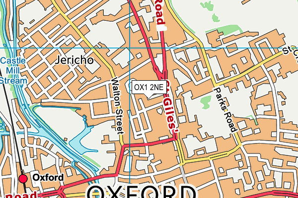 OX1 2NE map - OS VectorMap District (Ordnance Survey)