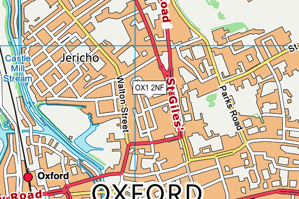 OX1 2NF map - OS VectorMap District (Ordnance Survey)