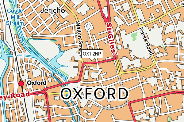 OX1 2NP map - OS VectorMap District (Ordnance Survey)