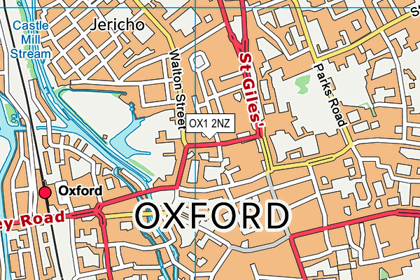 OX1 2NZ map - OS VectorMap District (Ordnance Survey)