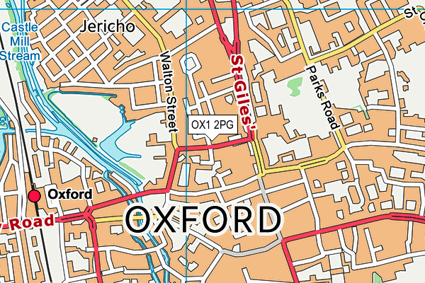OX1 2PG map - OS VectorMap District (Ordnance Survey)